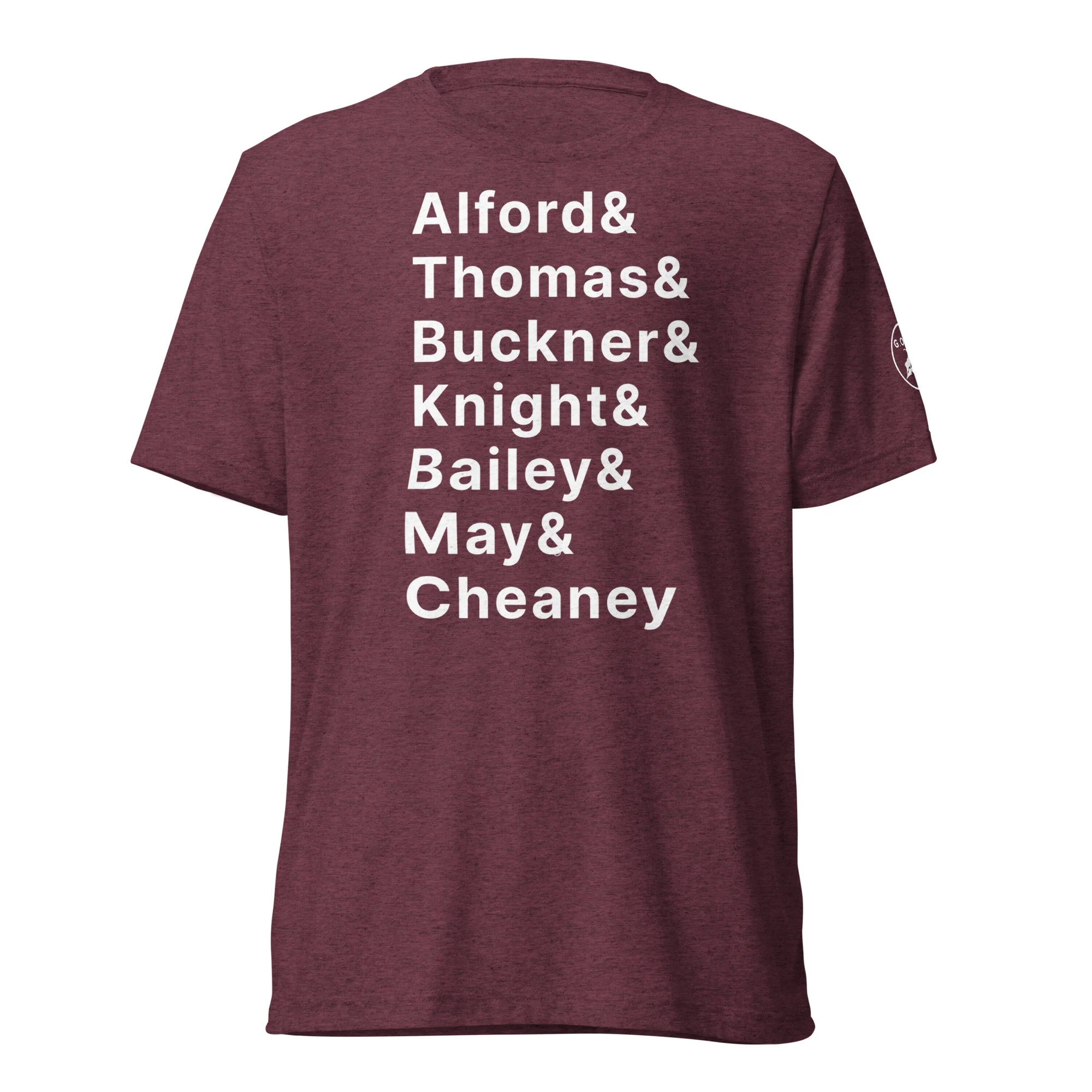 unisex-tri-blend-t-shirt-maroon-triblend-front-63cf3ef61acc5jpg | Greatest Of All Tees | GOAT