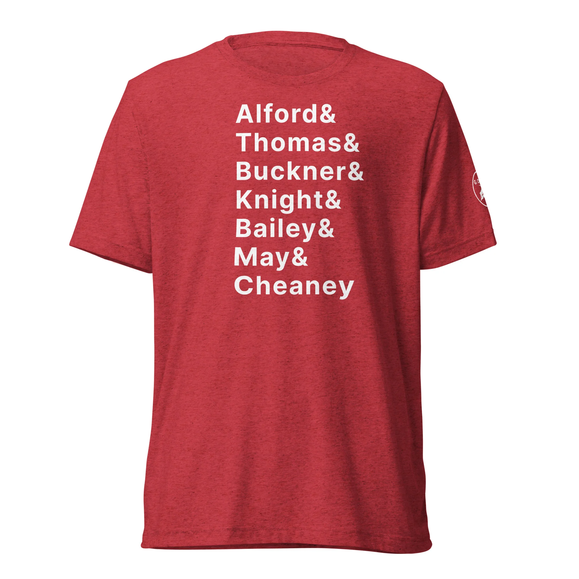 unisex-tri-blend-t-shirt-red-triblend-front-64874eb874f15jpg | Greatest Of All Tees | GOAT