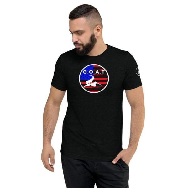 American Flag G.O.A.T Logo Ultra Soft T-Shirt