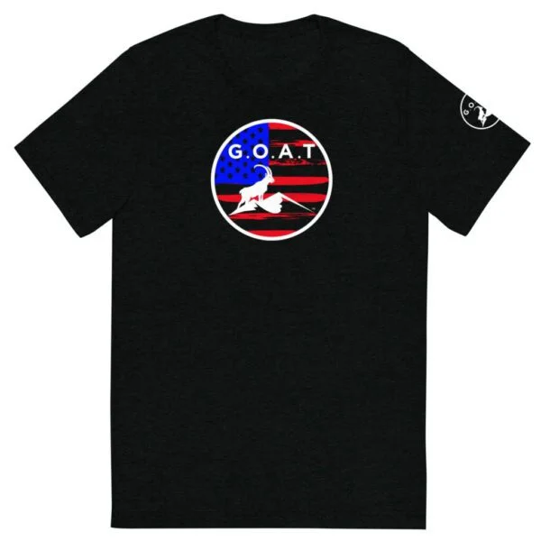 American Flag G.O.A.T Logo Ultra Soft T-Shirt