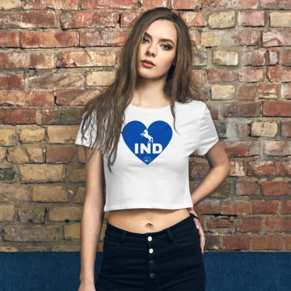 G.O.A.T "Heart Series" Indianapolis Football Women’s Crop Top Tee