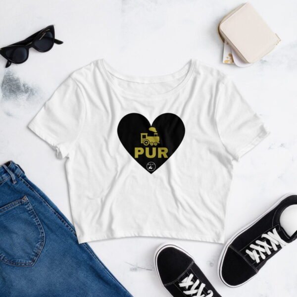 G.O.A.T "Heart Series" West Lafayette Women’s Crop Tee