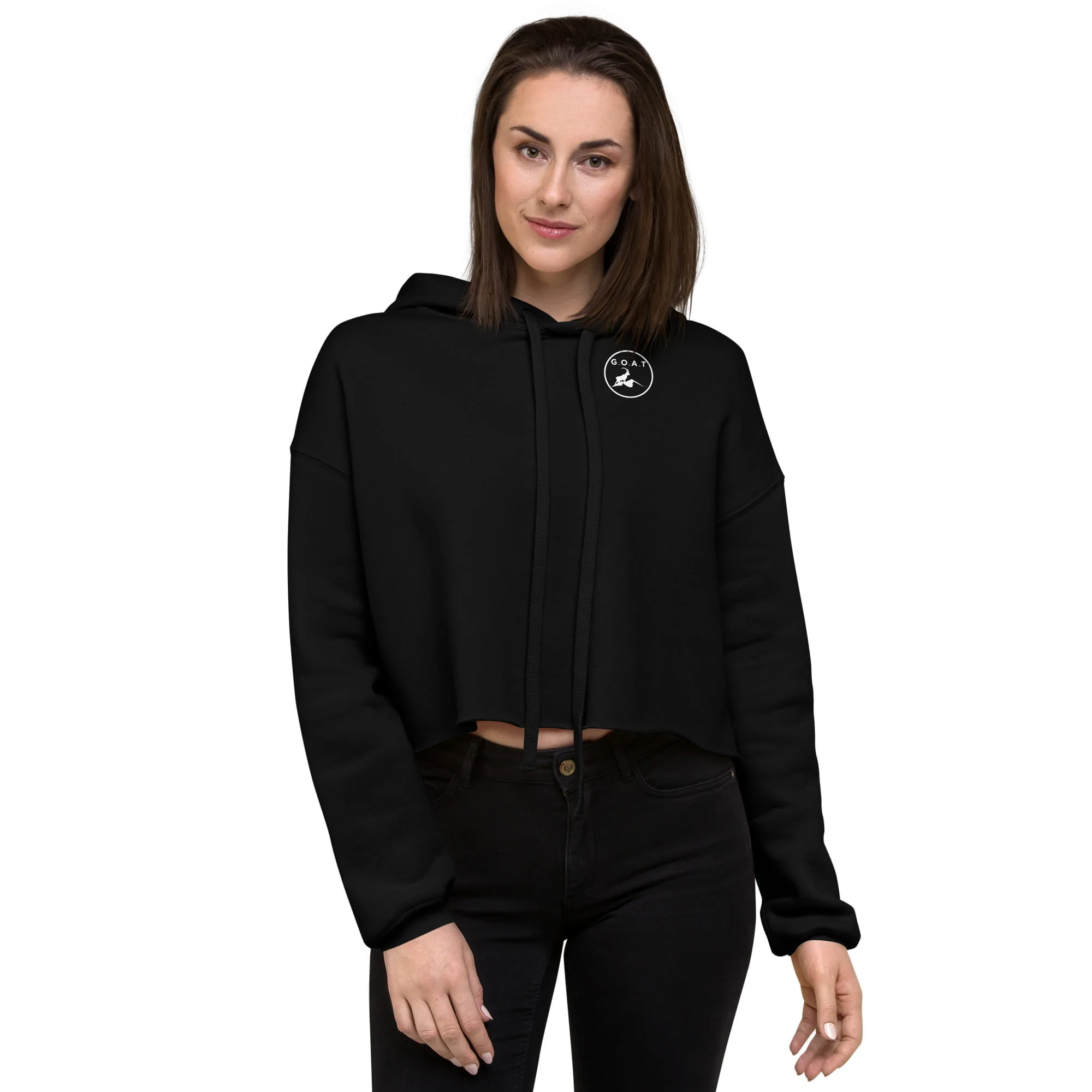 Greatest of All T's (G.O.A.T) "Logo Series" Women’s Crop Hoodie