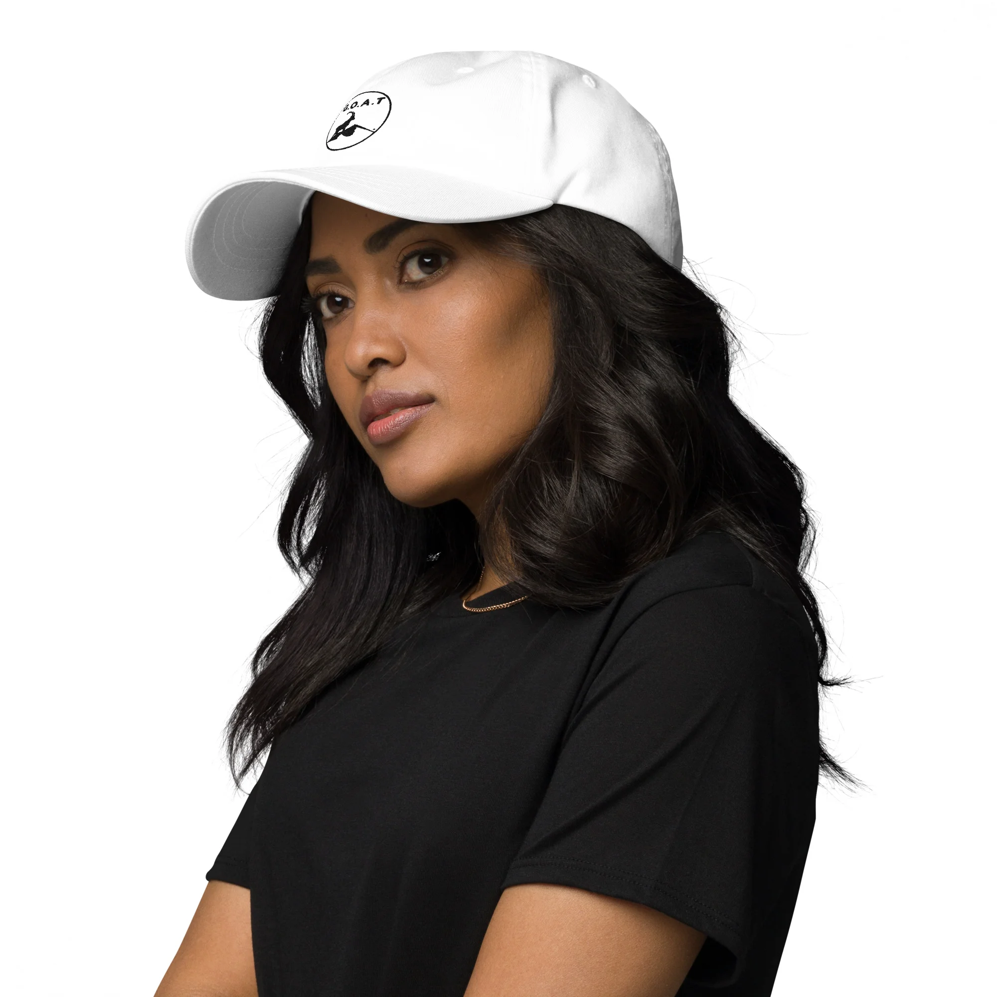 classic-dad-hat-white-left-64ef4f969ffbcjpg | Greatest Of All Tees | GOAT