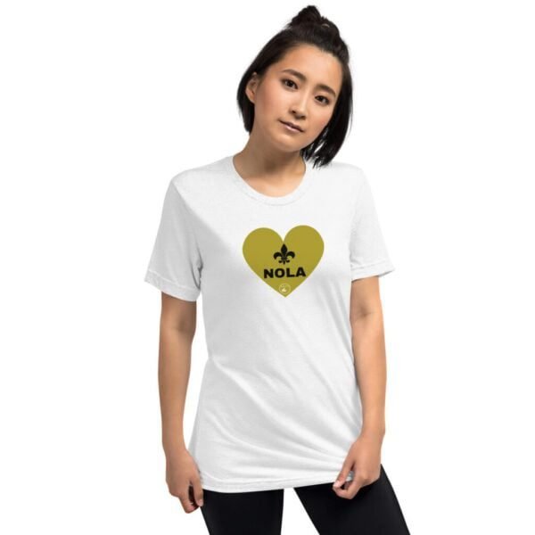 Greatest of All T's (G.O.A.T) New Orleans Football Women’s Heart Series Ultra Soft T-Shirt