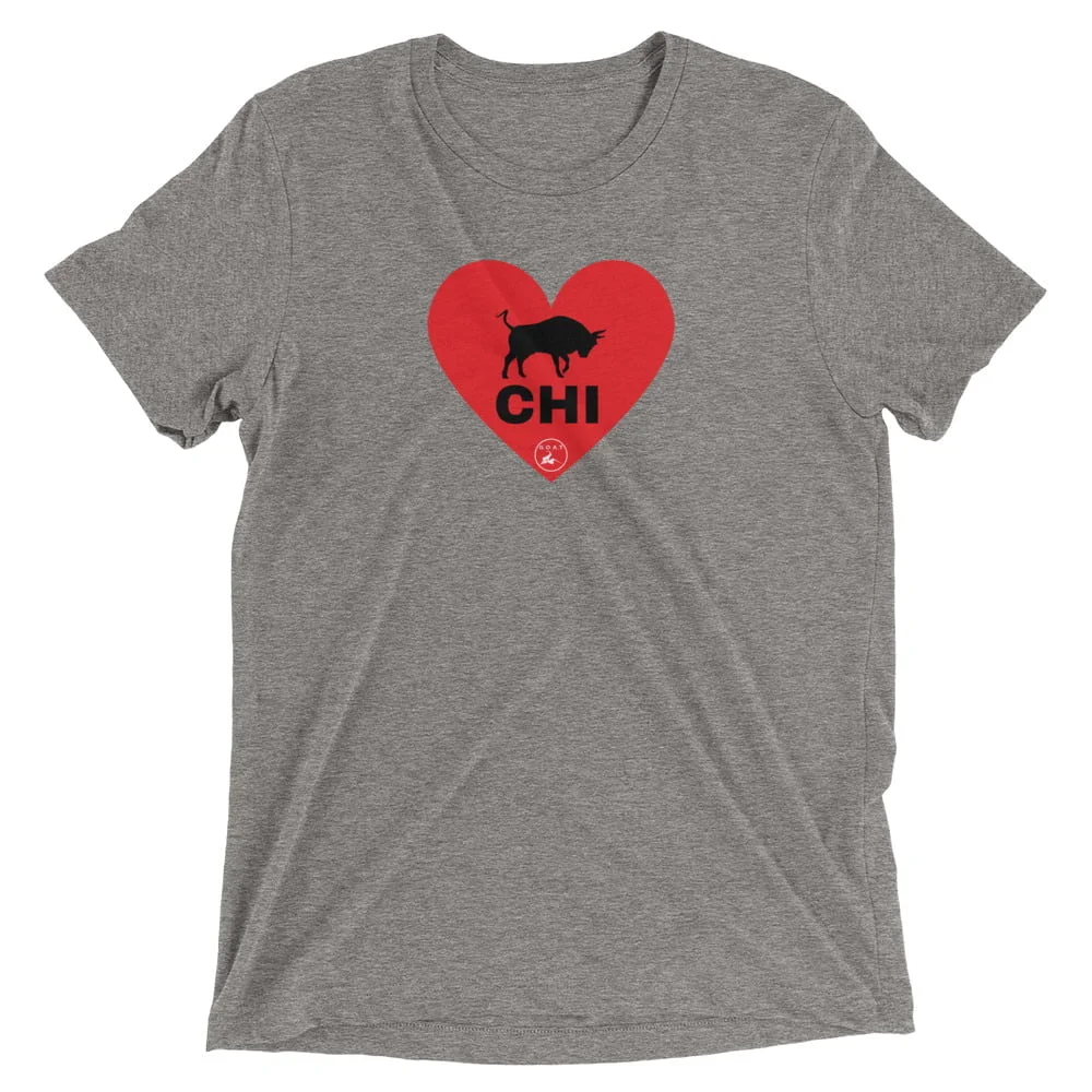 Greatest of All T’s (G.O.A.T) Chicago Basketball Women’s Heart Series Ultra Soft T-Shirt