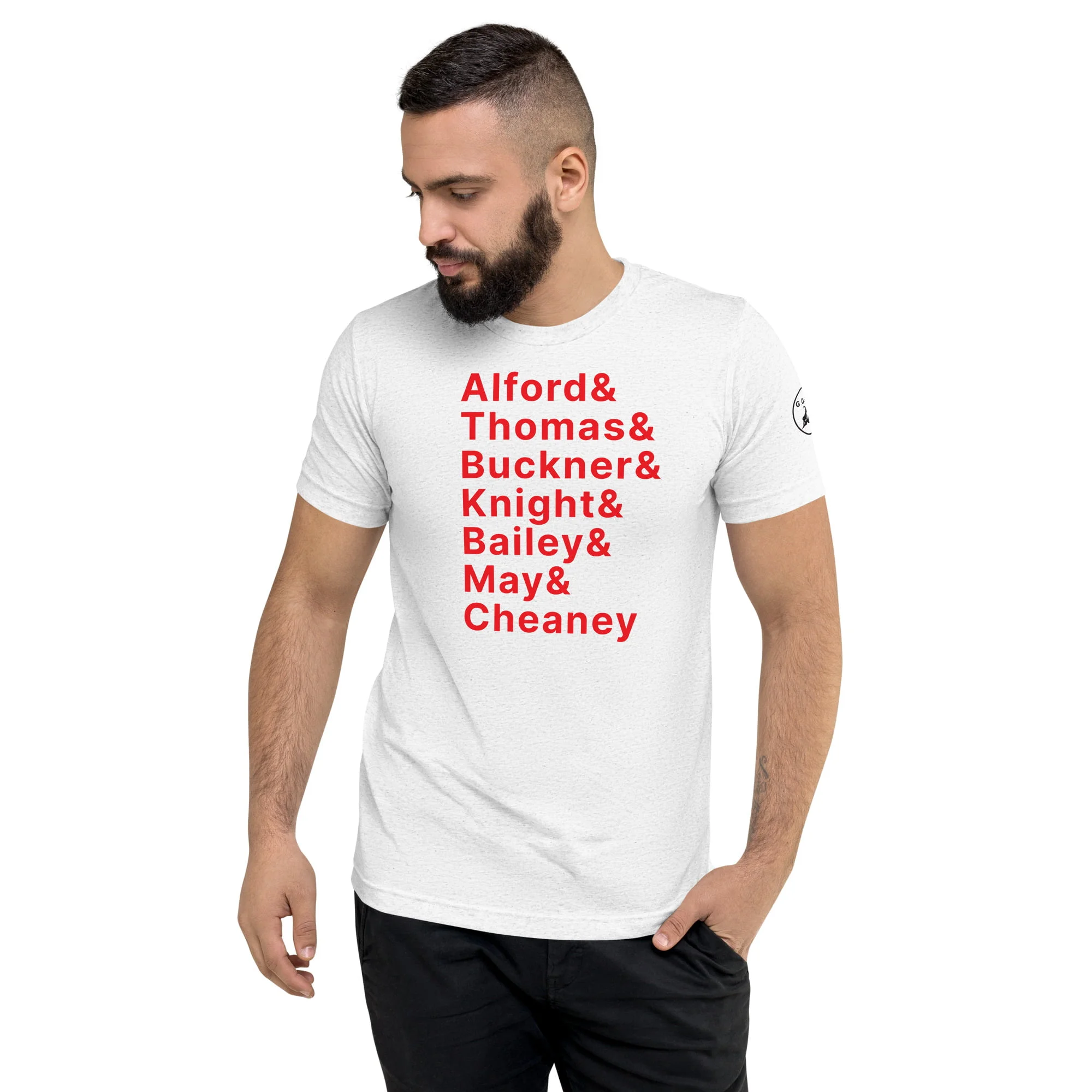 unisex-tri-blend-t-shirt-solid-white-triblend-front-6543ce1ba6104jpg | Greatest Of All Tees | GOAT