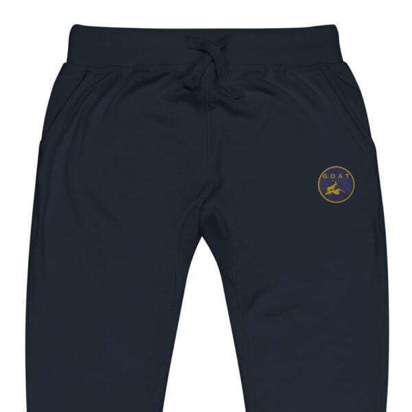 Greatest of All T's (G.O.A.T) Jogger Sweatpants Navy & Gold logo embroidered