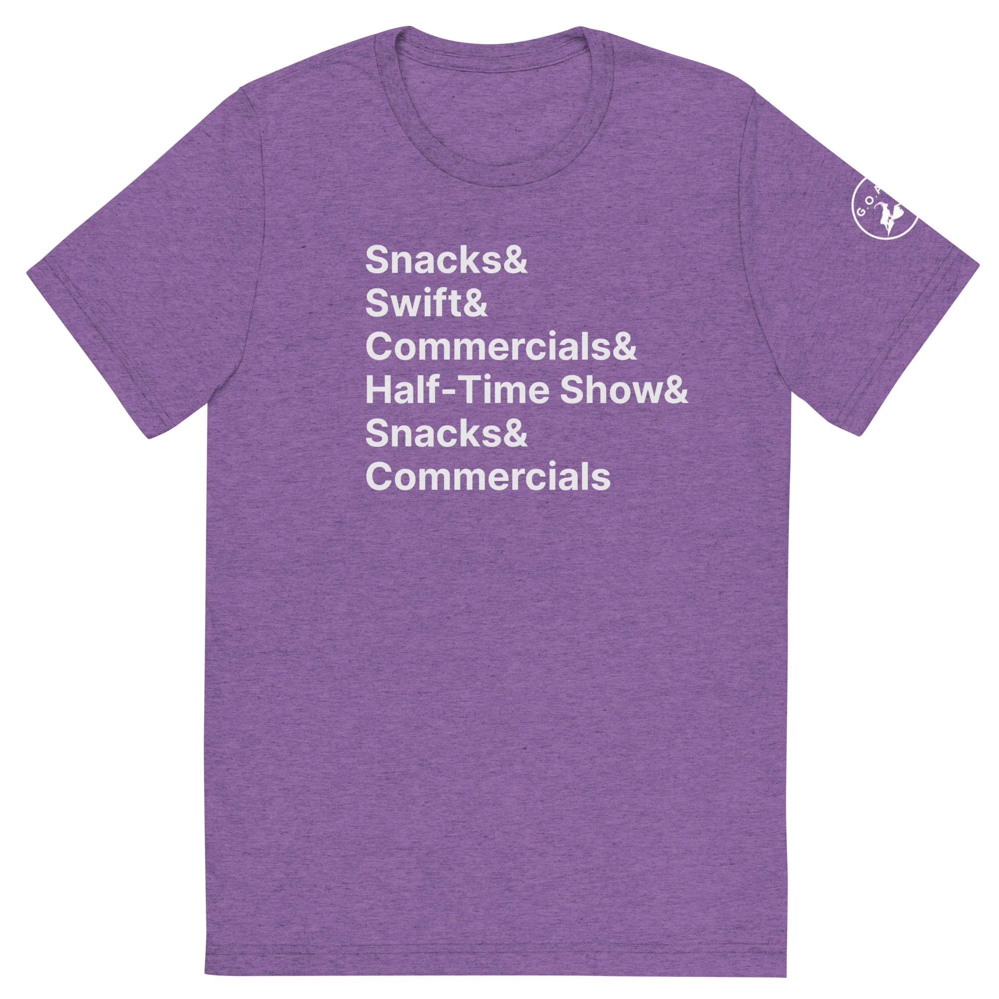 unisex-tri-blend-t-shirt-purple-triblend-front-65b937a19fbb3jpg | Greatest Of All Tees | GOAT