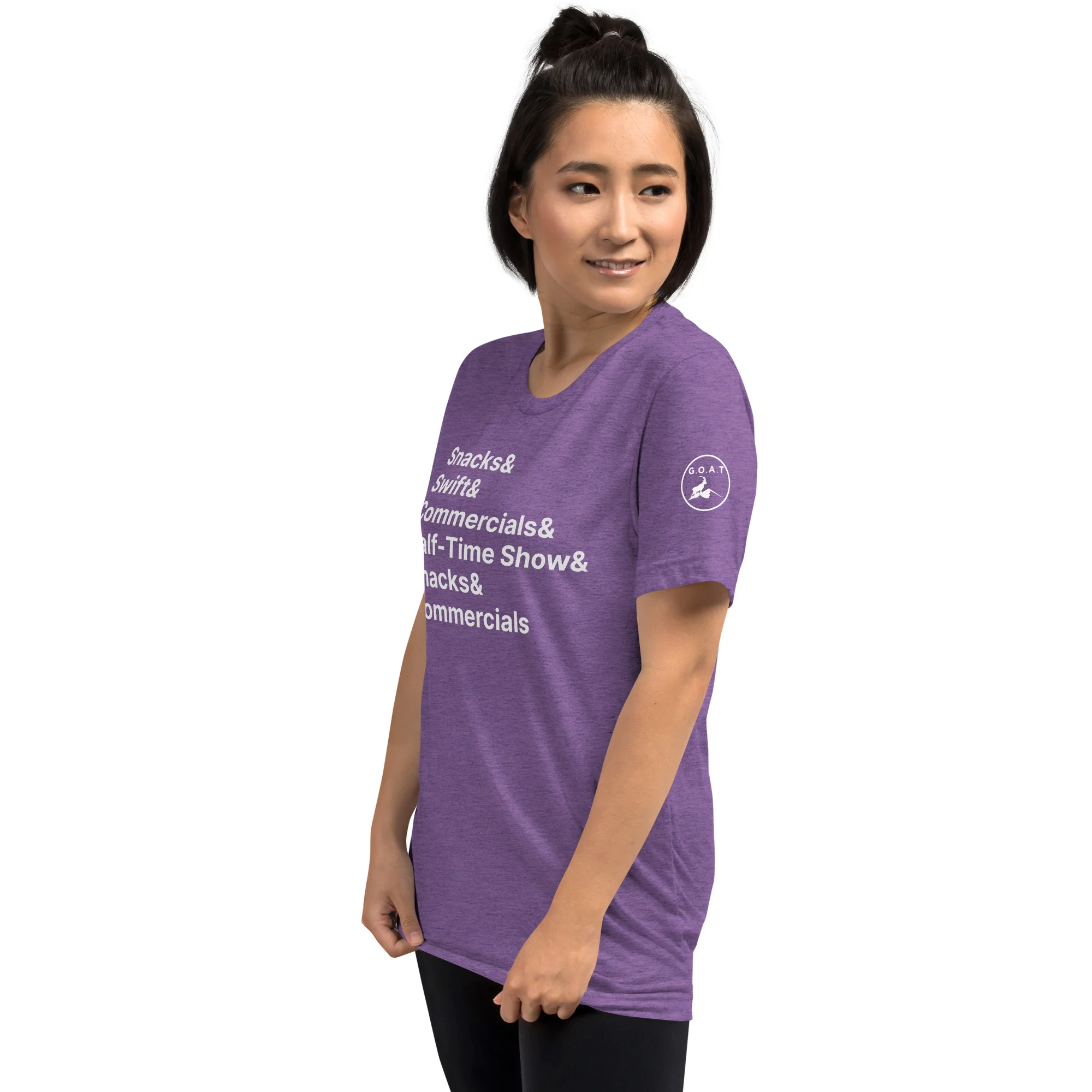 unisex-tri-blend-t-shirt-purple-triblend-left-front-65b937a1a93b6jpg | Greatest Of All Tees | GOAT