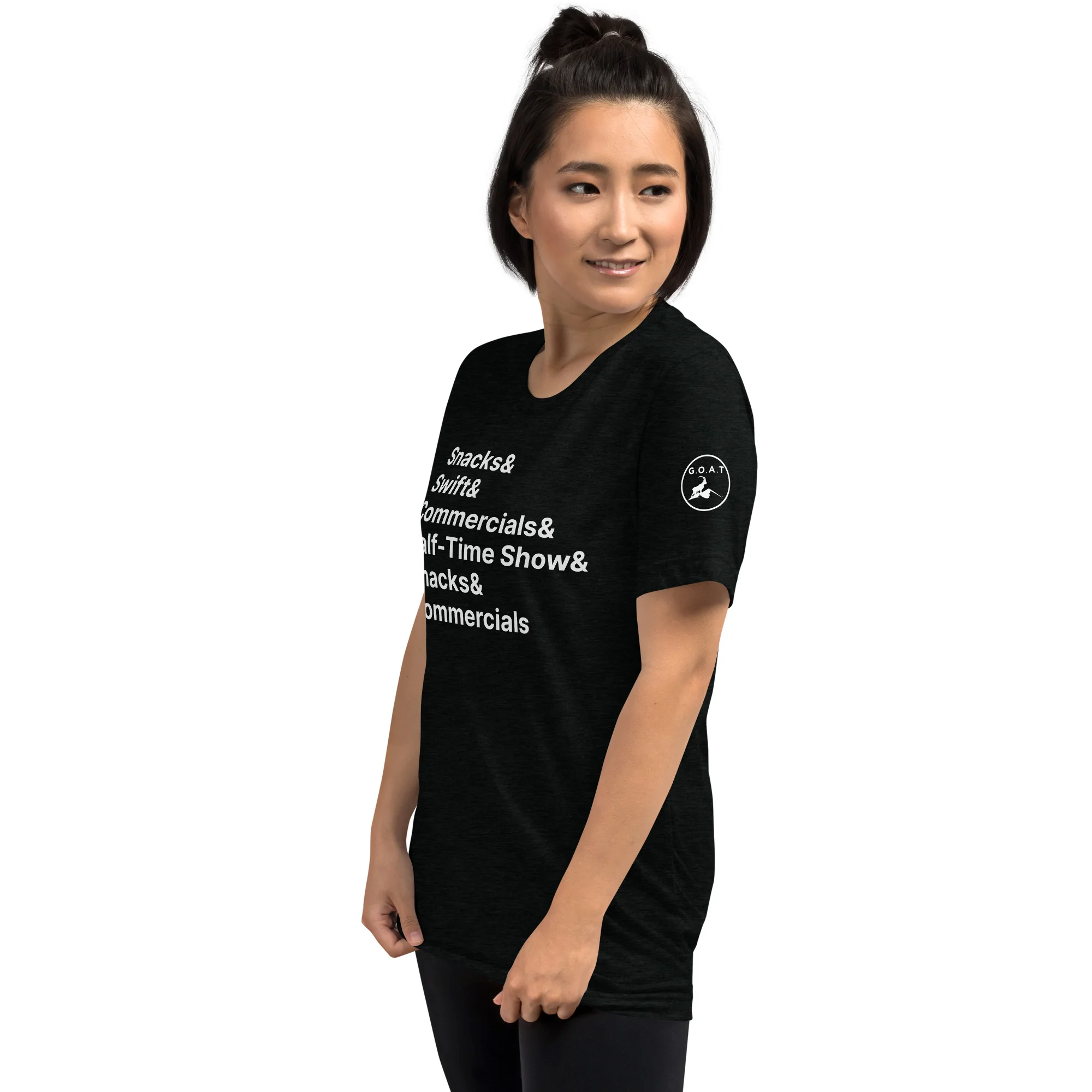 unisex-tri-blend-t-shirt-solid-black-triblend-left-front-65b937a1a4f1djpg | Greatest Of All Tees | GOAT