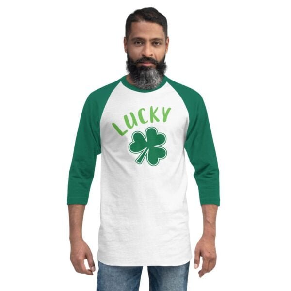 G.O.A.T "Lucky" St. Patrick's Day 3/4 sleeve raglan shirt (Unisex)