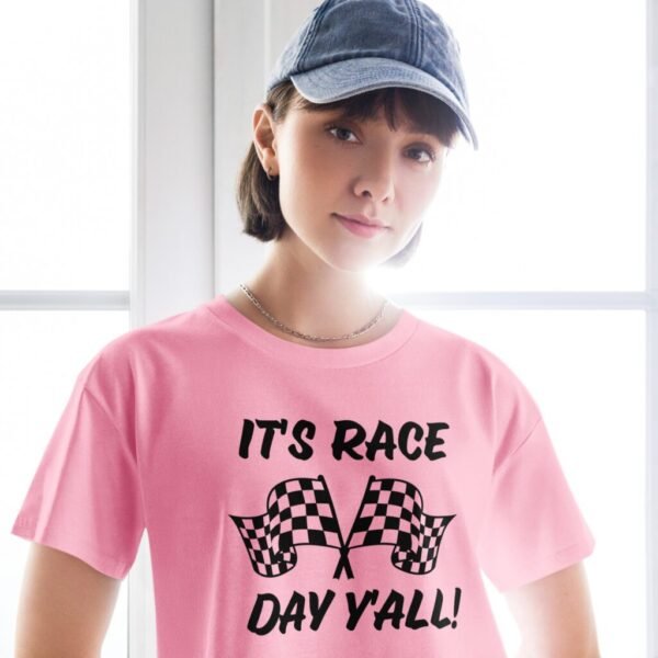 G.O.A.T "It's Race Day Y'all" Women’s crop top Racing Tee