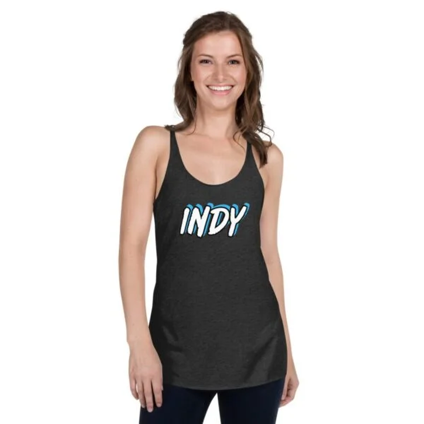 G.O.A.T Indy Basketball Graffiti Women's Racerback Tank Top