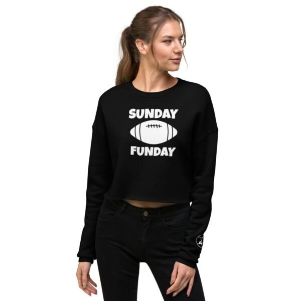 CUSTOMIZABLE SUNDAY FUNDAY GOAT Women's Crop Sweatshirt