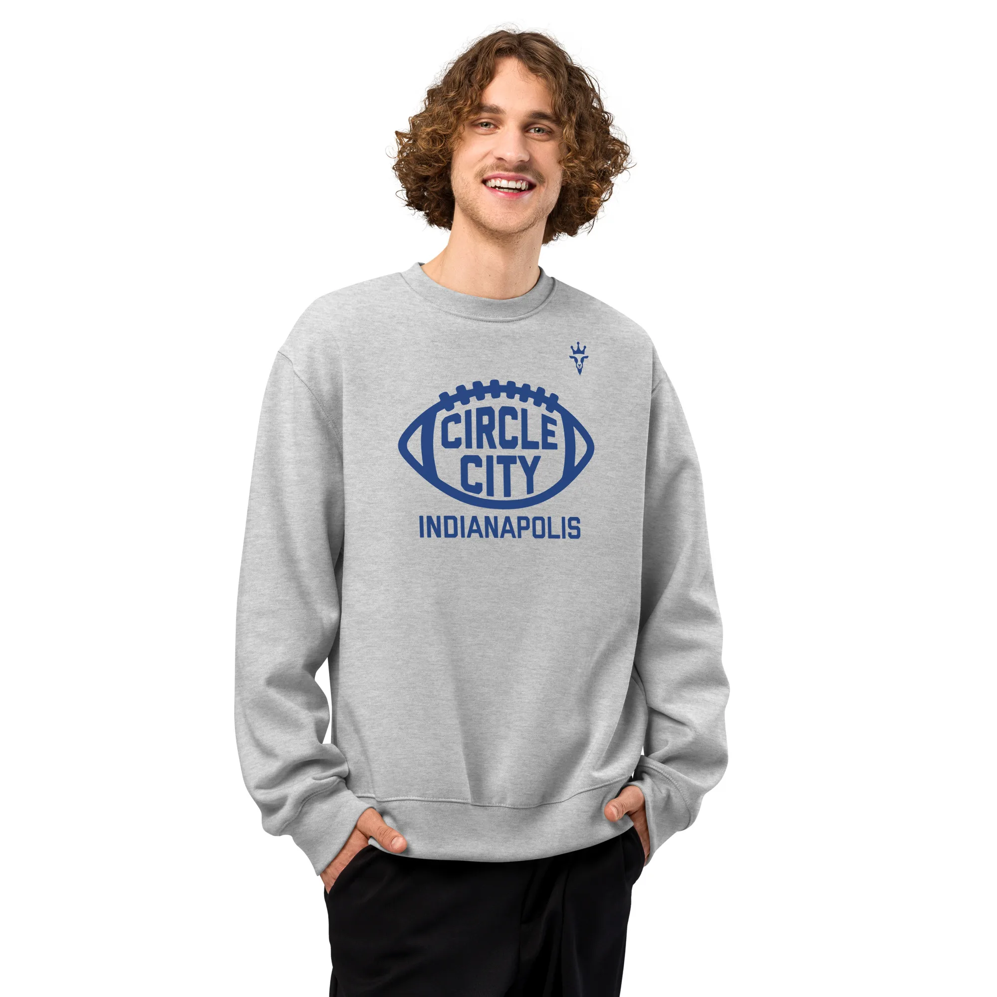 GOAT Retro Circle City Football Oversized heavyweight sweatshirt