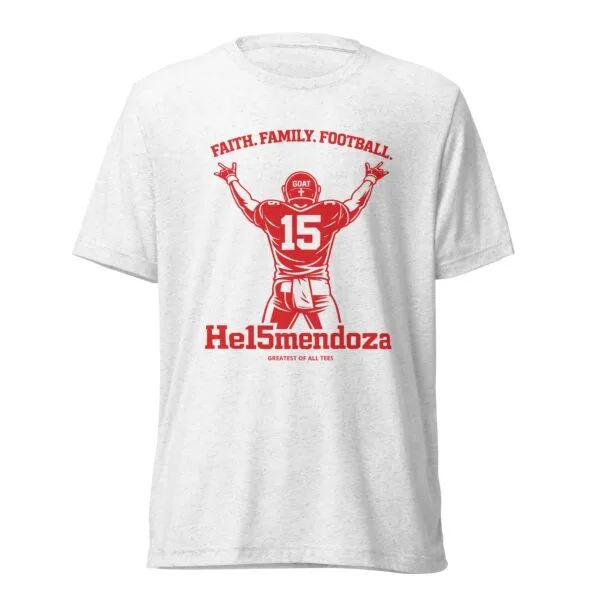 Faith. Family. Football. Heismendoza Limited Edition GOAT Tee