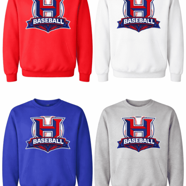 Havoc Baseball On Fire Logo Crewneck
