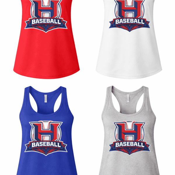 Havoc Baseball On Fire Logo Racerback Tank Top