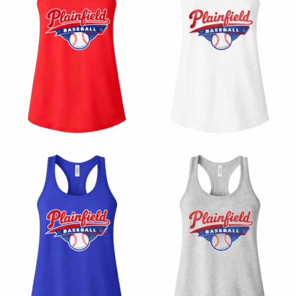 Plainfield Baseball Pennant Logo Racerback Tank Top
