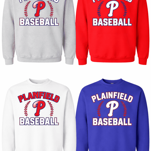 Plainfield Baseball Classic Logo Crewneck Sweatshirt