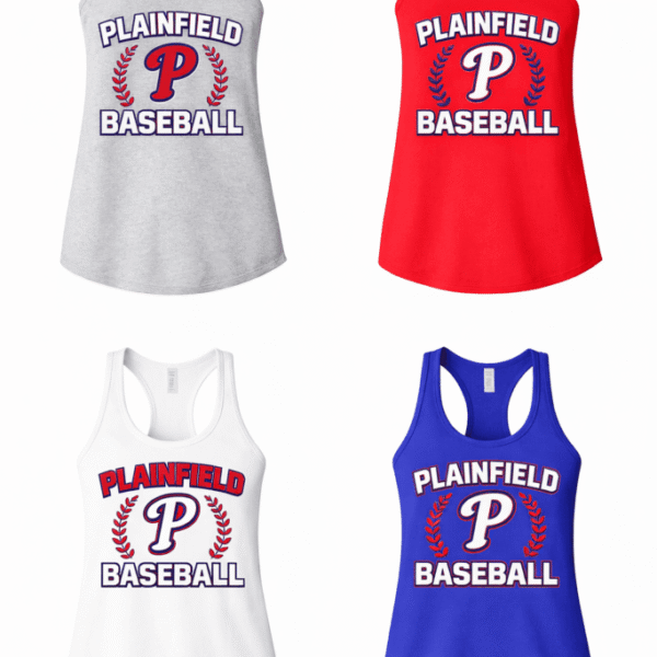 Plainfield Baseball Classic Logo Racerback Tank Top