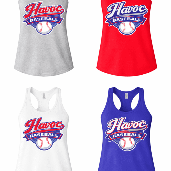 Havoc Baseball Pennant Logo Racerback Tank Top