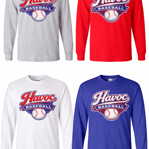 Havoc Baseball Pennant Logo Long Sleeve Tee