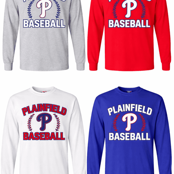 Plainfield Baseball Classic Logo Long Sleeve Tee