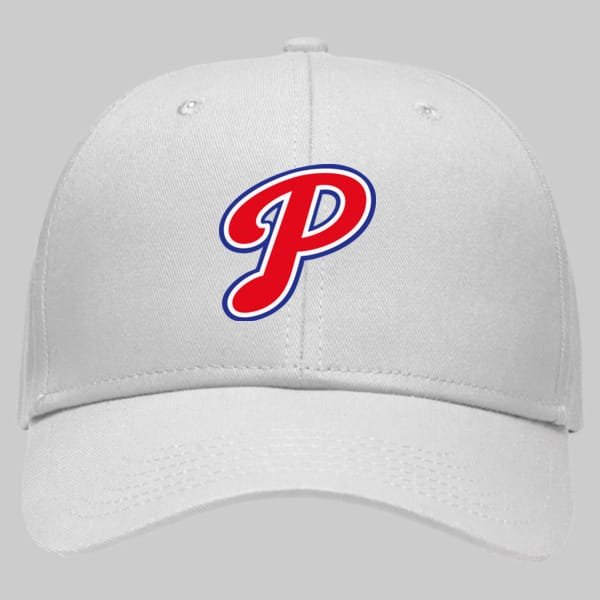 White-Baseball-Cap-w-white-P | Greatest Of All Tees | GOAT