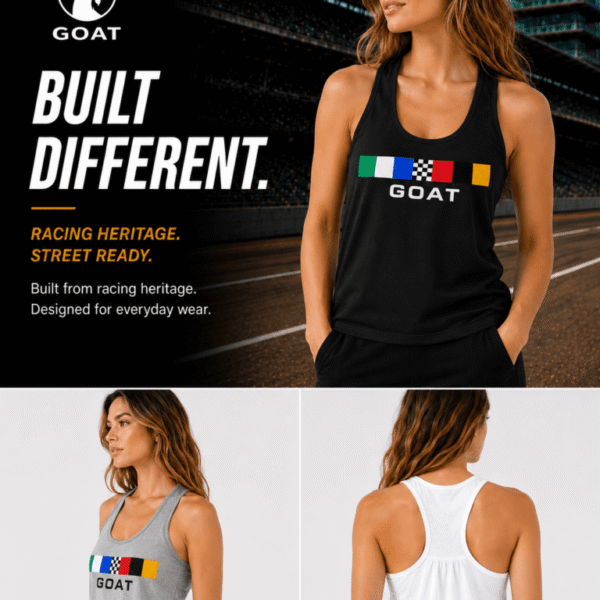 GOAT Indy Racing Stripe Series Racerback Tank Top