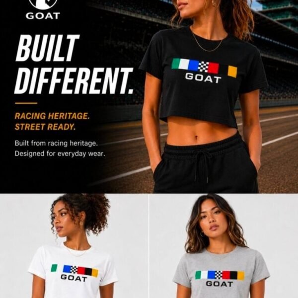 GOAT Indy Racing Stripe Series Crop Top Tee