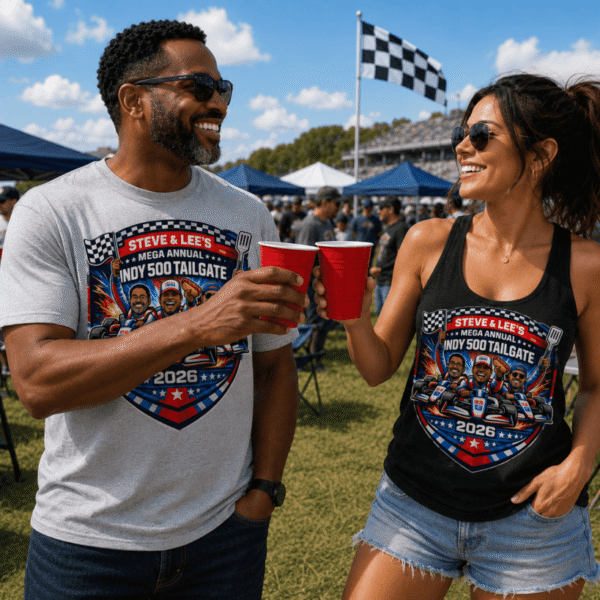 Indy Racing Mega Tailgate Party Racerback Tank Top