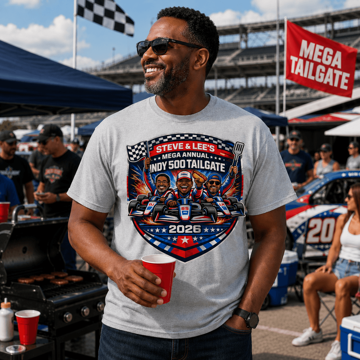Indy Racing Mega Tailgate Party Tee