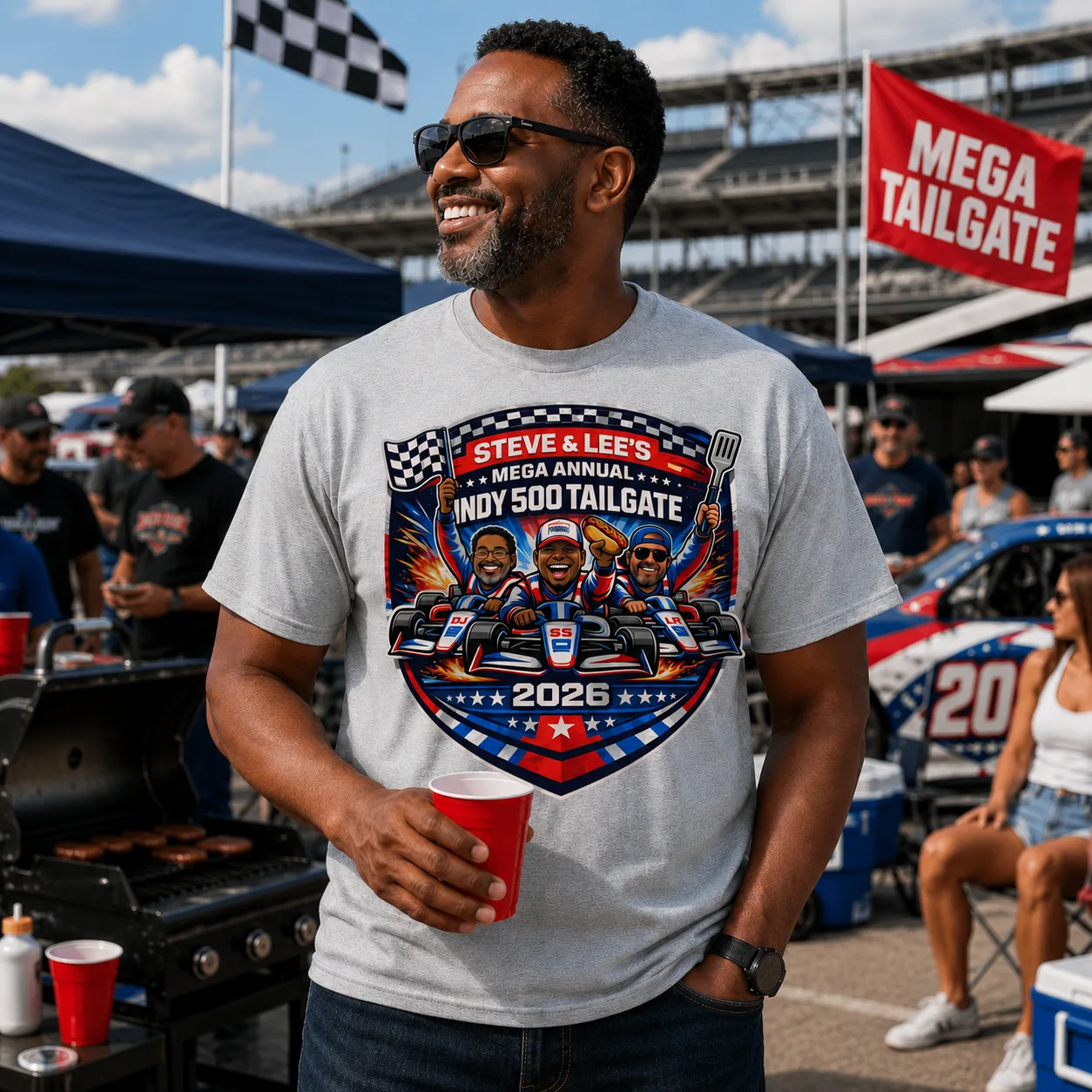 Indy Racing Mega Tailgate Party Tee
