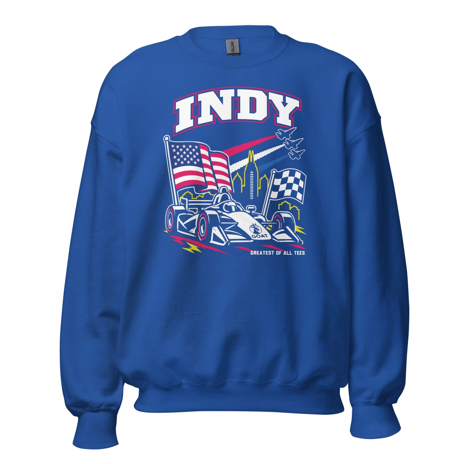 unisex-crew-neck-sweatshirt-royal-front-6a10f6c0d4d7ajpg | Greatest Of All Tees | GOAT