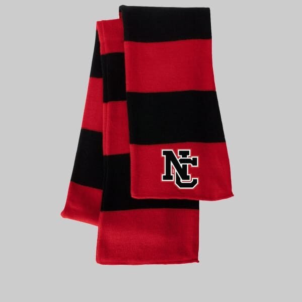 North Central Women's Soccer Rugby-Striped Knit Scarf